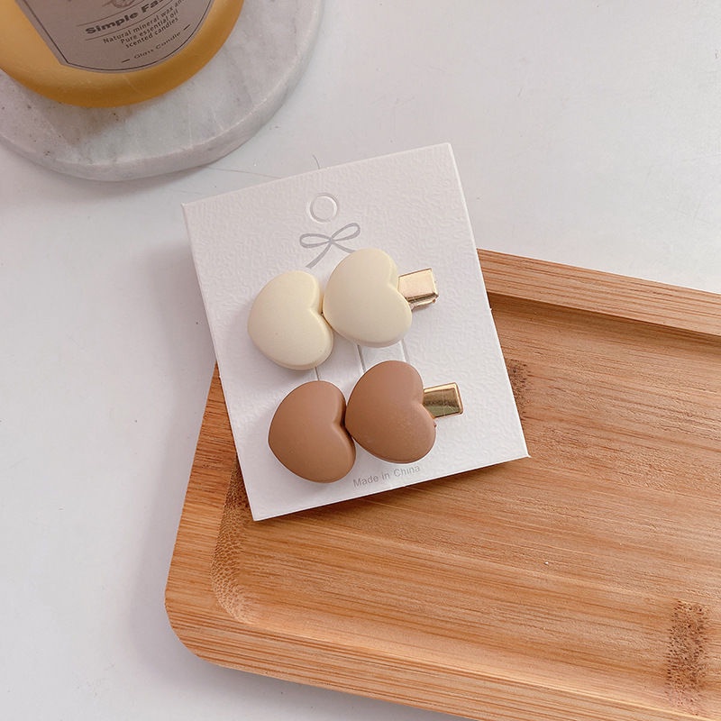 Set 2 Kẹp Tóc Hình Gấu/Ngôi Sao/Trái Tim Dễ Thương Cho Bé Gái