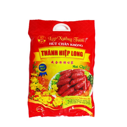 Lạp xưởng tươi Mai Quế Lộ Sóc Trăng - Thành Hiệp Long - Hút chân không Túi 500gr