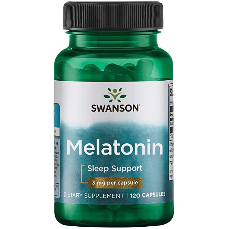 SWANSON MELATONIN | Điều Hòa Giấc Ngủ Giảm Căng Thẳng Swanson Melatonin 3mg [120 Viên] - Chính Hãng Tại Shape Store