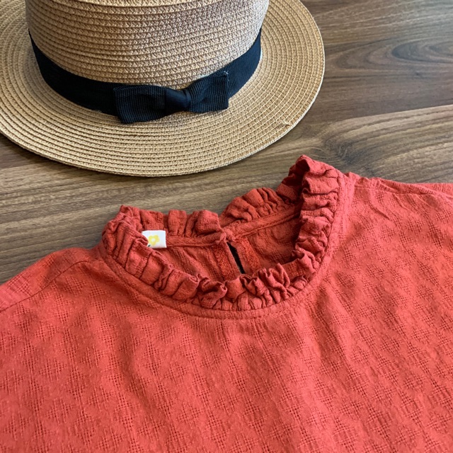 Đầm cam babydoll tiểu thư