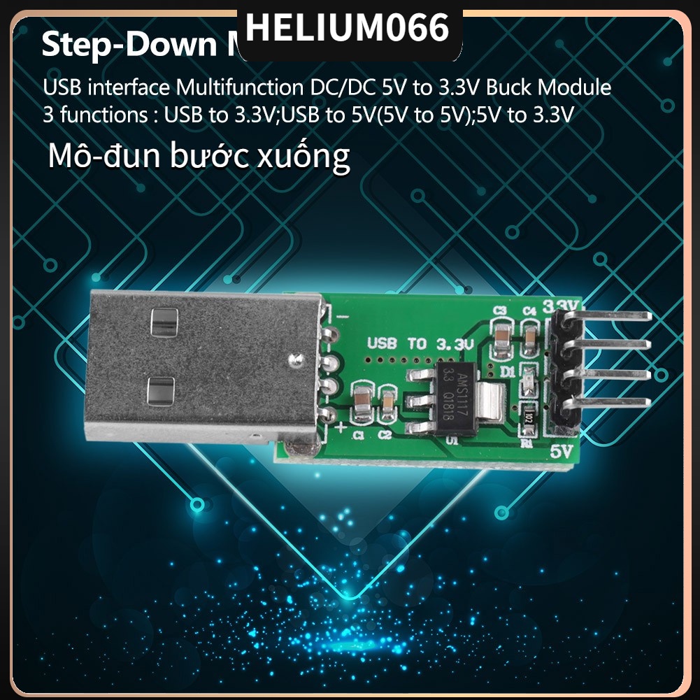 Mô-đun cấp nguồn USB CE009 hạ áp 5V sang 3.3V DC ‑ DC