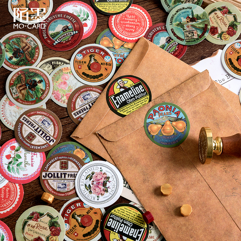 Hộp 45 miếng dán thiết kế dễ thương trang trí sổ tay