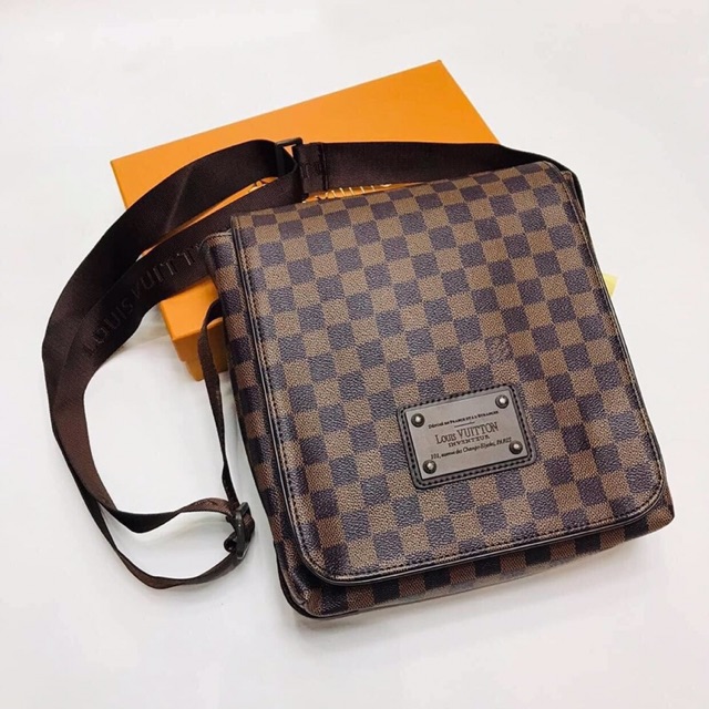 Túi chéo lv nam da pu chống nước cao cấp, cặp lv nam.