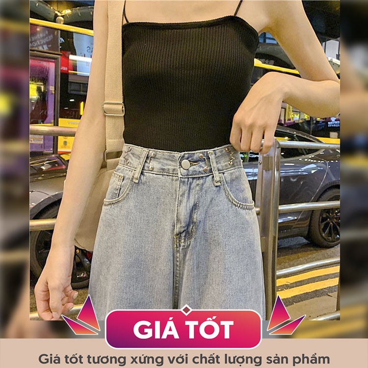 Quần Bò Jeans  Ống Rộng, Ống Loe Cạp Cao Tôn Dáng Phong Cách Hot Trend 2021 Q00001