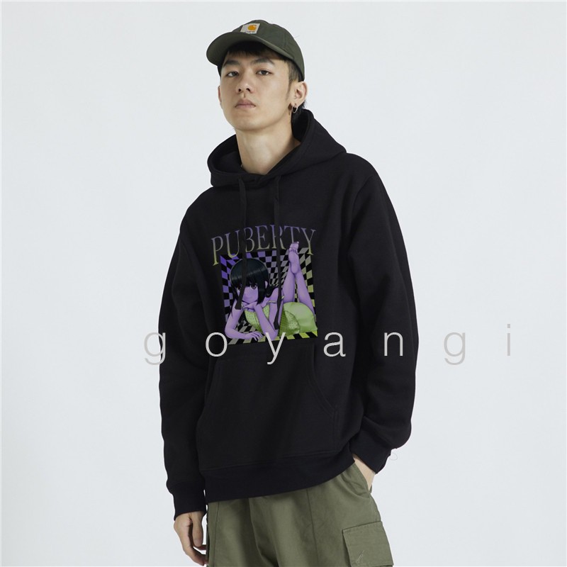 Áo hoodie Pure girl oversize Unisex phong cách Hàn Quốc