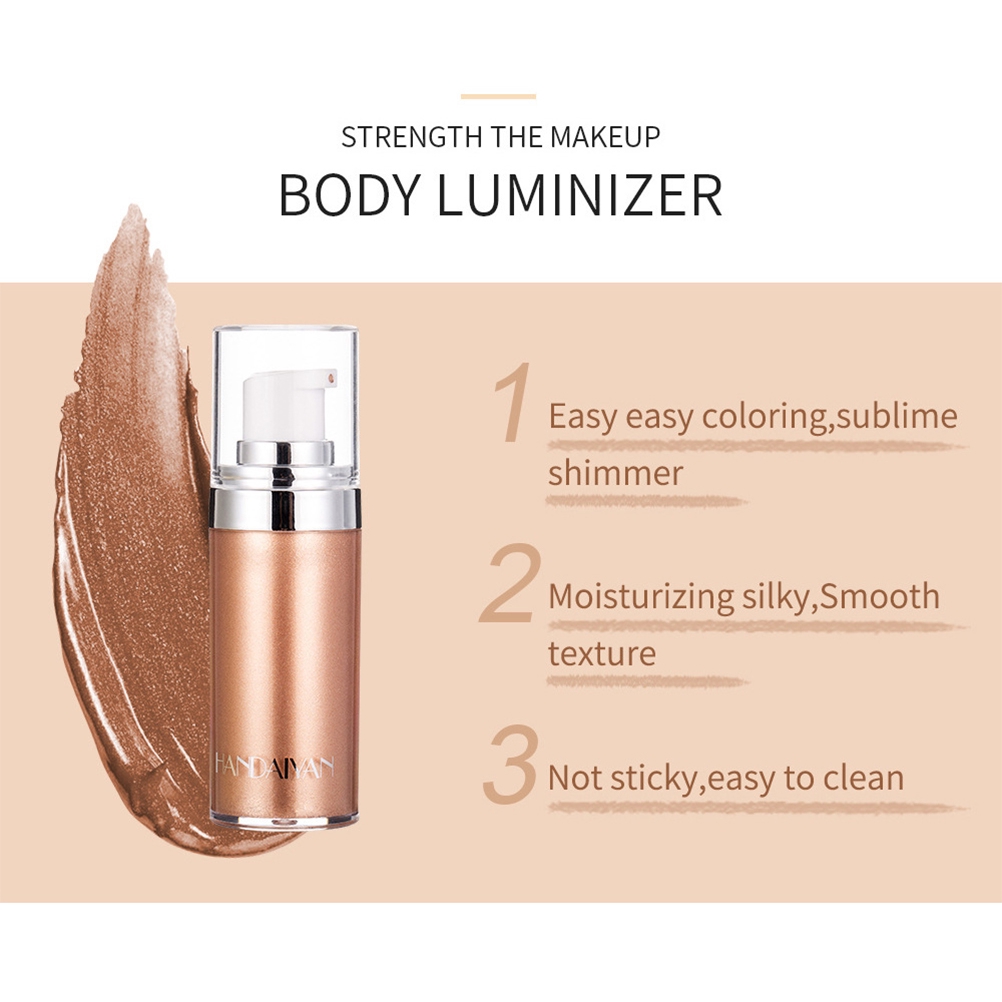 HANDAIYAN Body Luminizer Shimmer Body Liquid Highlighter Make Up Brighten Illuminator