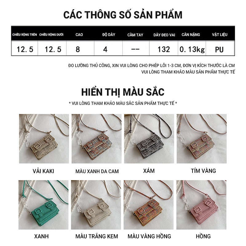Túi Đeo Chéo mini Màu Trơn Thời Trang Mùa Hè 2022 NB00210