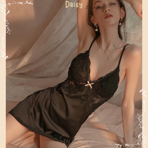 [Hỏa Tốc, Bảo Mật] Váy Ngủ Sexy Gợi Cảm Đầm Ngủ Lụa 2 Dây Phối Ren (SET Có Kèm Quần) Cao Cấp - Mã VN005