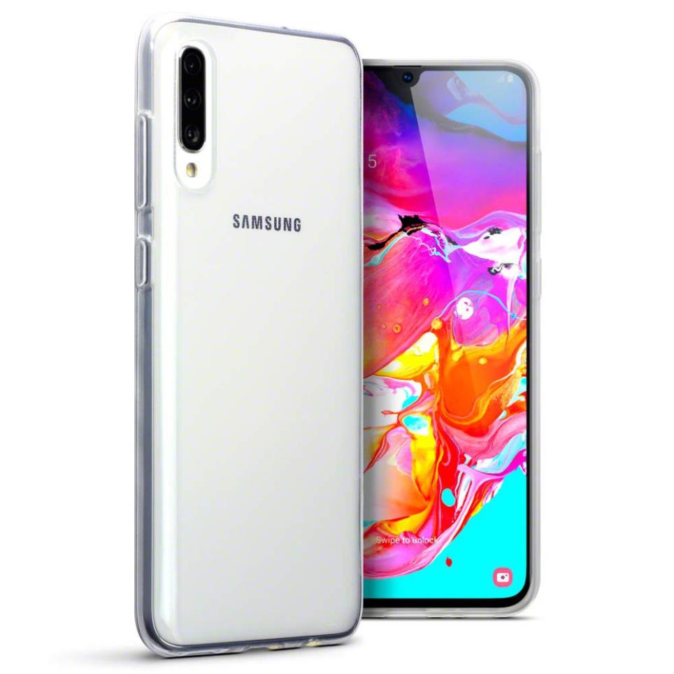 Ốp Silicon dẻo Samsung Galaxy A70 (trong suốt) - Hàng loại 1