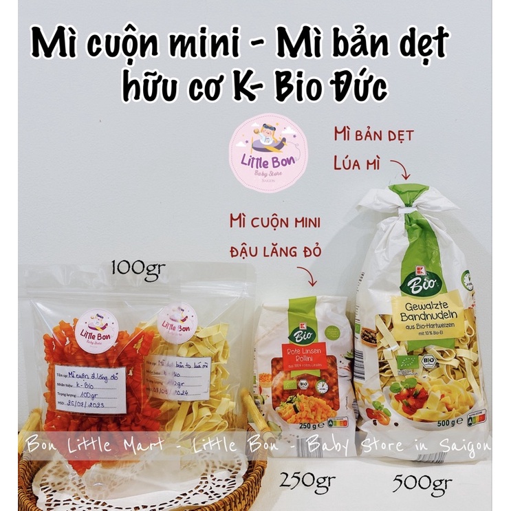 Mì cuộn mini/ Mì dẹt bản to K-Bio Đức bay air_Date 2023-2024