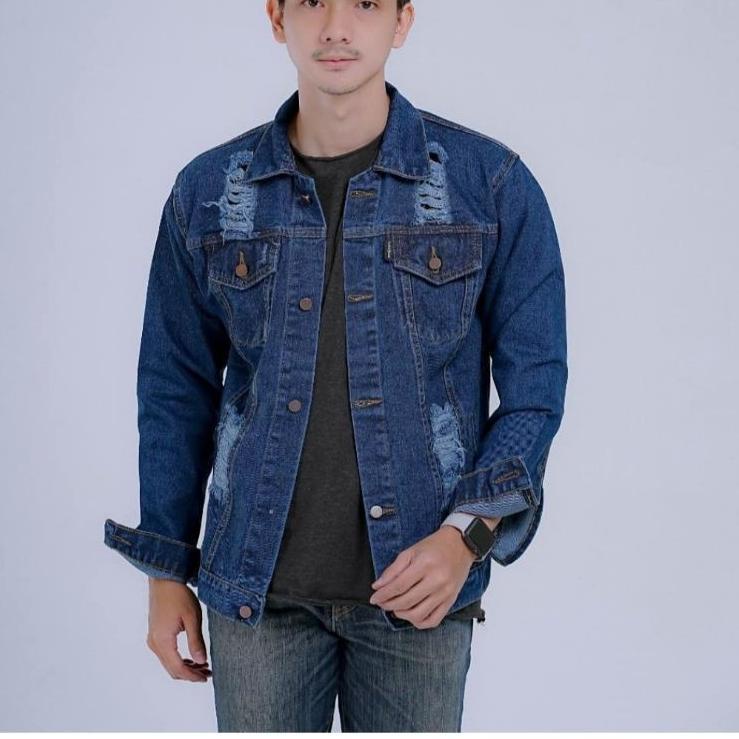 (TO1303) Áo Khoác Jean/Áo Khoác jeans/Quần Jean Rách Cá Tính/ Quần Jean Nam/ Loh