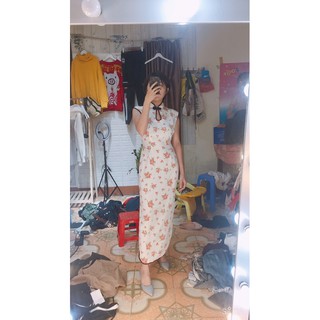Sườn xám hoa anh đào