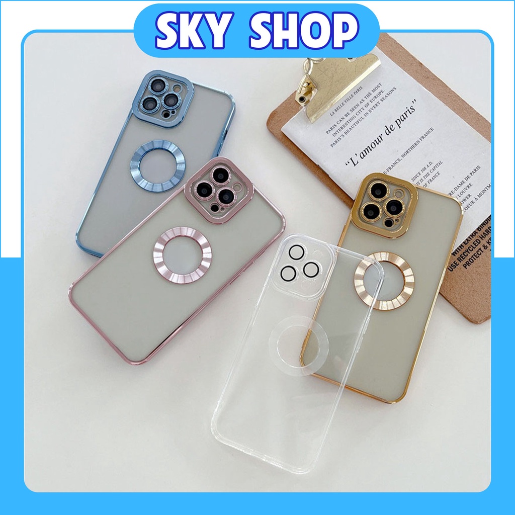 Ốp Lưng iPhone Trong Suốt Lộ Lưng Viền Xi Mạ Điện 6D Magsafe Bảo Vệ Camera 7plus/8plus/x/xs/xsmax/11/12/13/promax