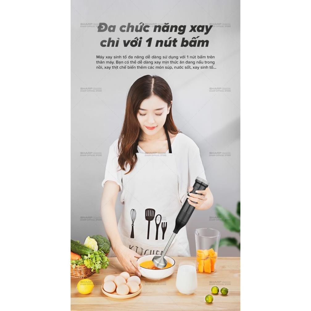 Máy xay sinh tố cầm tay Sharp EM-H074SV-BK 0.7 Lít - Bảo hành chính hãng