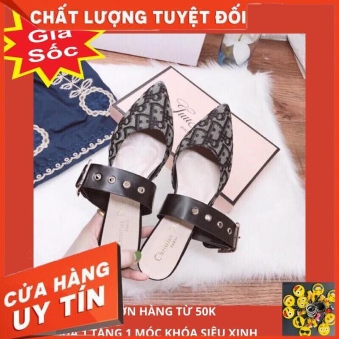 [Free Ship - Xả Kho Lỗ Vốn] Dép Sục Nữ Họa Tiết khoa D siêu hót - Sục Nữ - Sục Nữ Mũi Nhọn - Giày Sụ