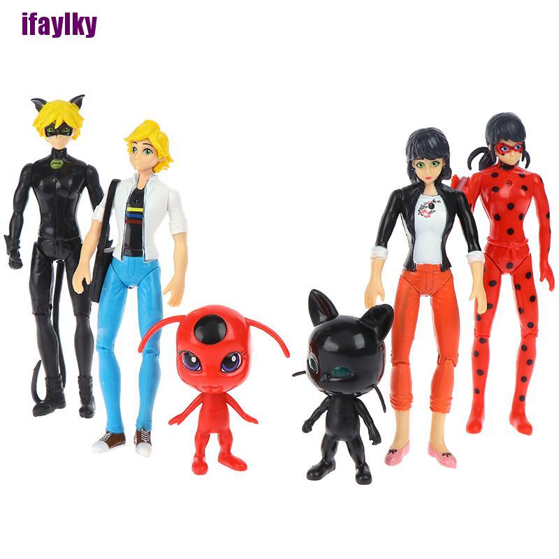 Set 6 Mô Hình Đồ Chơi Nhân Vật Miraculous Ladybug