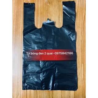 1KG Túi nilon xốp có quai BÓNG ĐEN nhiều size