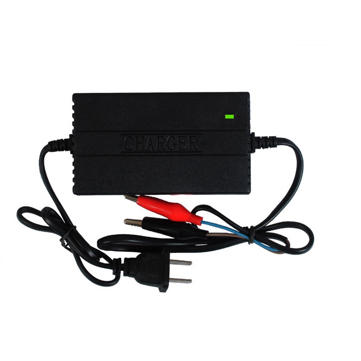 Sạc bình ắc quy xe máy 12V 2A từ 3AH đến 20AH Đen bảo vệ chống phồng bình