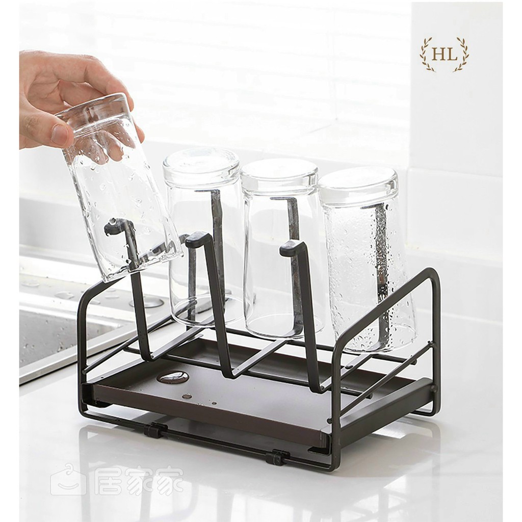 Khay úp cốc sơn tình điện có khay hứng nước Ripai #809 (dốc chéo vát)
