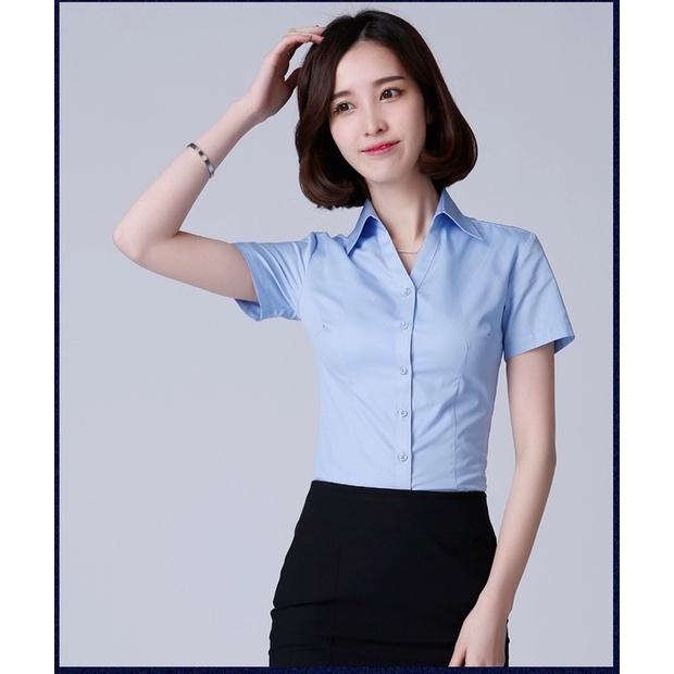 Áo sơ mi công sở tay ngắn hàng cao cấp form nhỏ