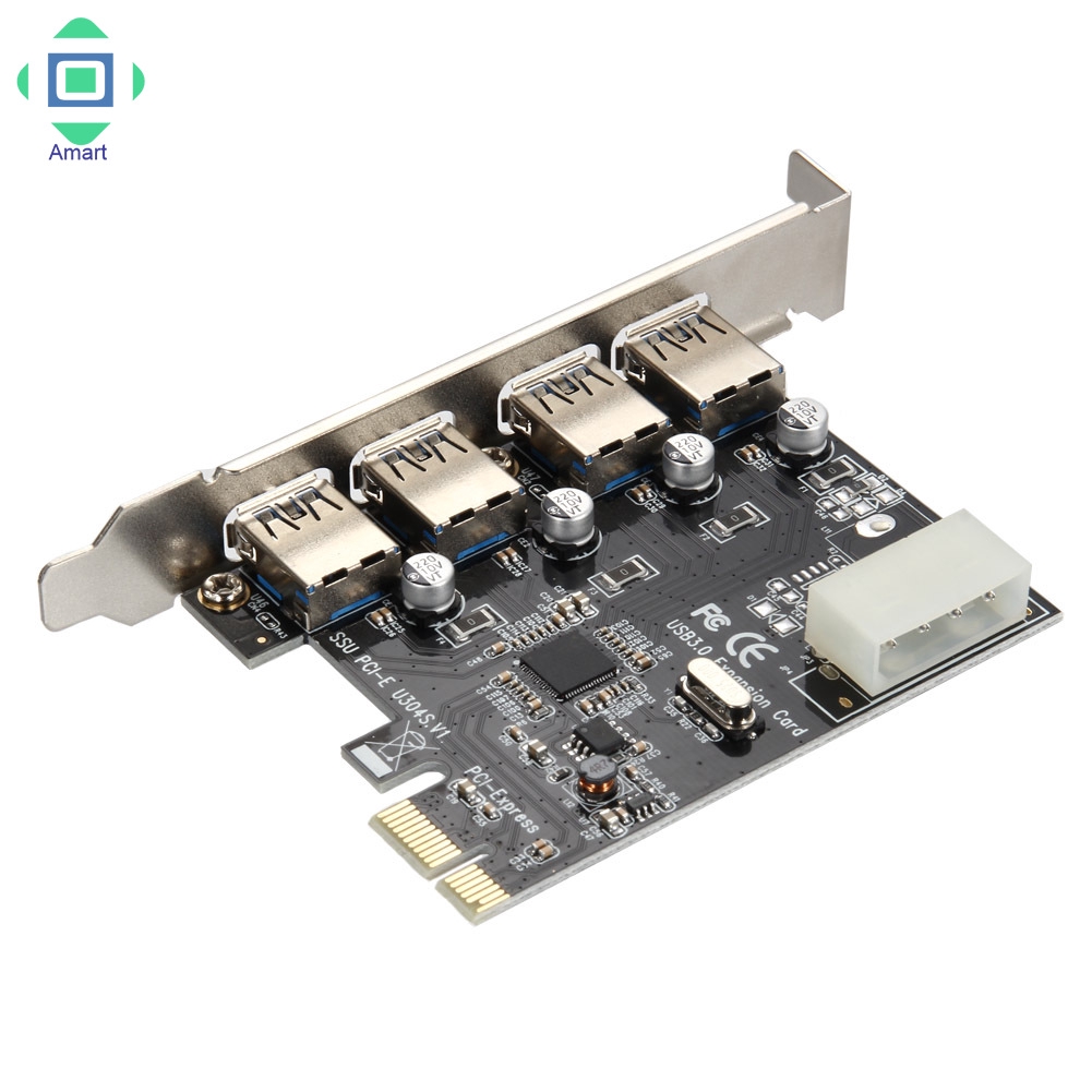 (Shop Amart) Card Chuyển Đổi cổng PCI Sang 4 Cổng USB 3.0