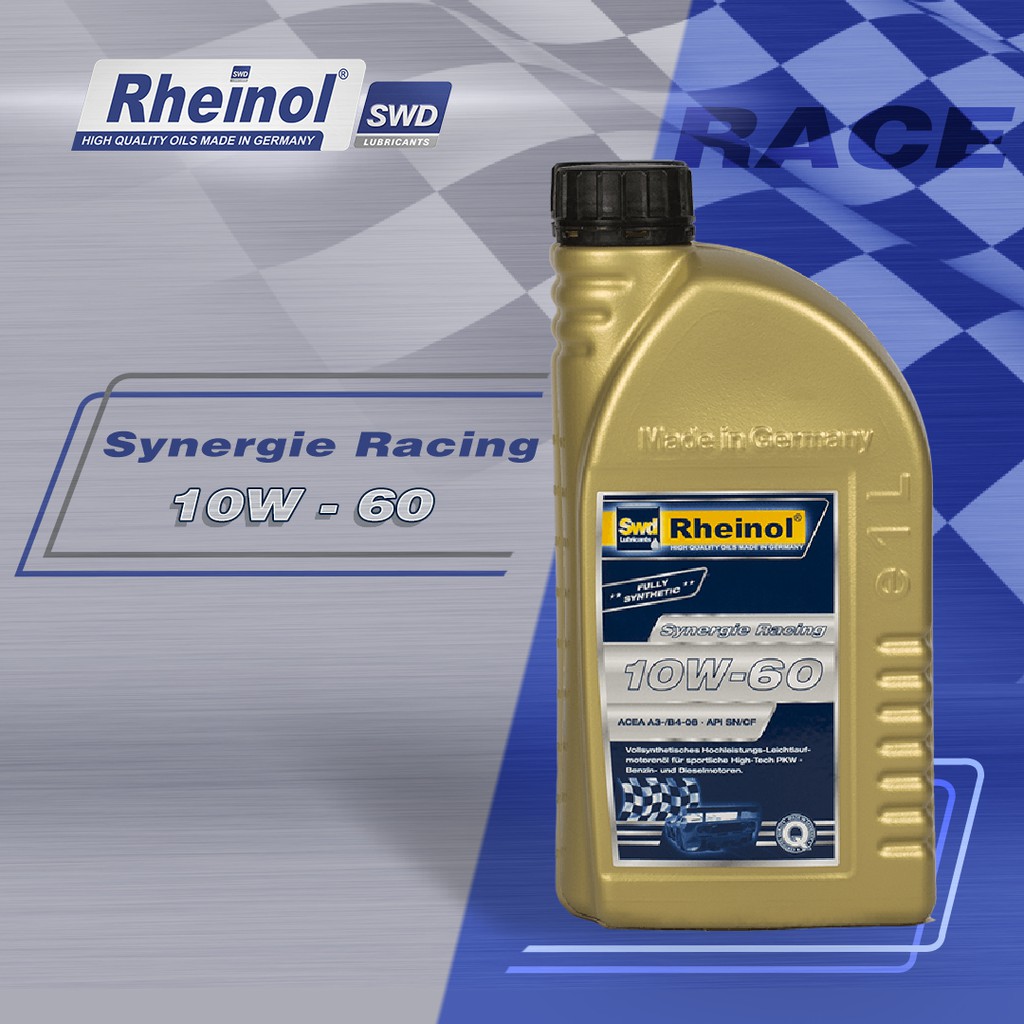 Dầu Nhớt Rheinol Synergie Racing 10W60 hàng nhập khẩu cao cấp Đức 1L