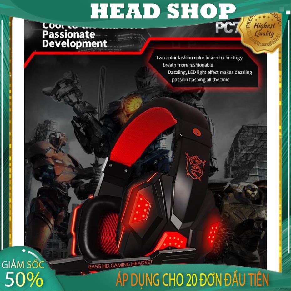 Tai nghe chuyên game thủ Plextone PC780 - đèn LED - Có Mic - Headphone gaming mã pc780 (Gía sỉ ) HEAD SHOP