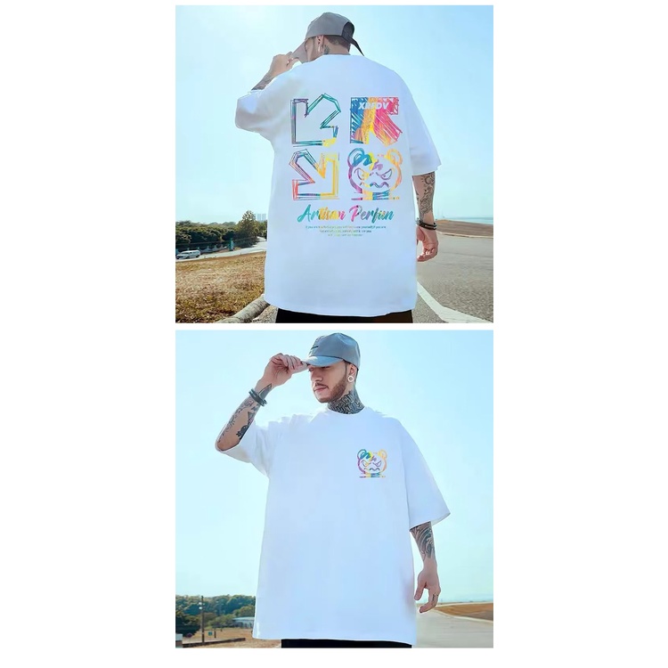 Áo thun AOKANG cotton ngắn tay dáng rộng phong cách hip hop thời trang mùa hè cho nam