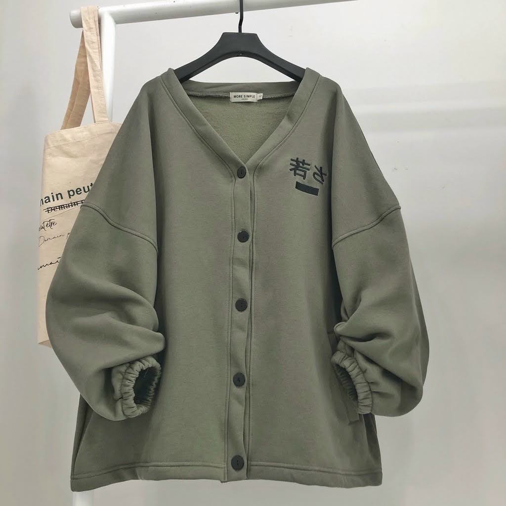 Áo khoác Cardigan Thêu Chữ Hàn Mẫu Mới Hot Hit | BigBuy360 - bigbuy360.vn