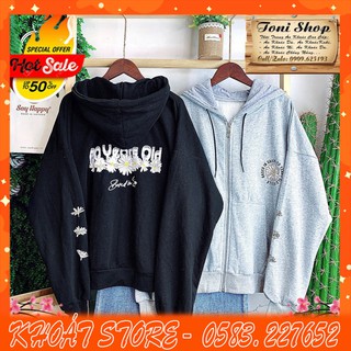 ÁO HOODIE - ÁO KHOÁC NỈ NGOẠI Dây Kéo Hoa Cúc (HD1320 - 20 Years Old - Ảnh Thật) (KHOÁT STORE)