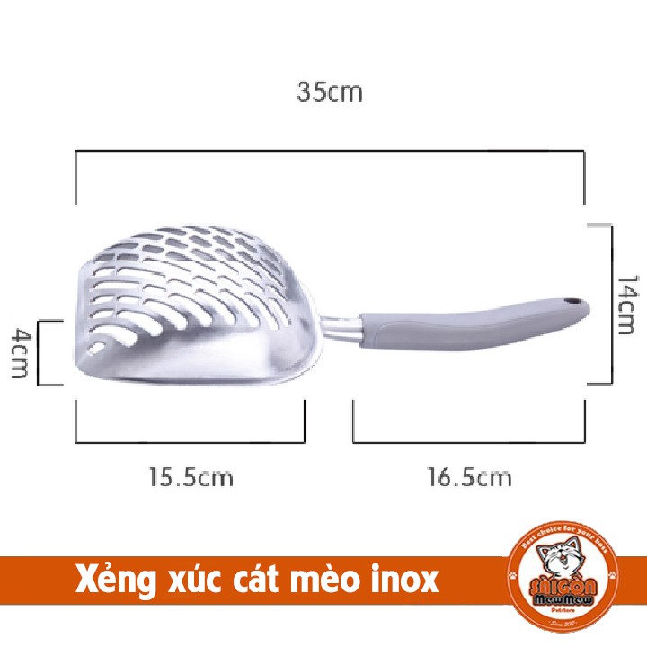 XẺNG xúc cát mèo INOX