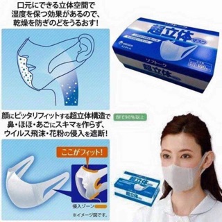 Khẩu trang Unicharm Nhật Bản chống khuẩn 100 chiếc