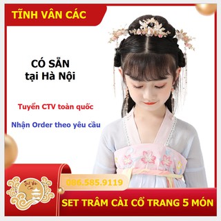 Set trâm cài cổ trang 5 món Tĩnh Vân Các (có sẵn)