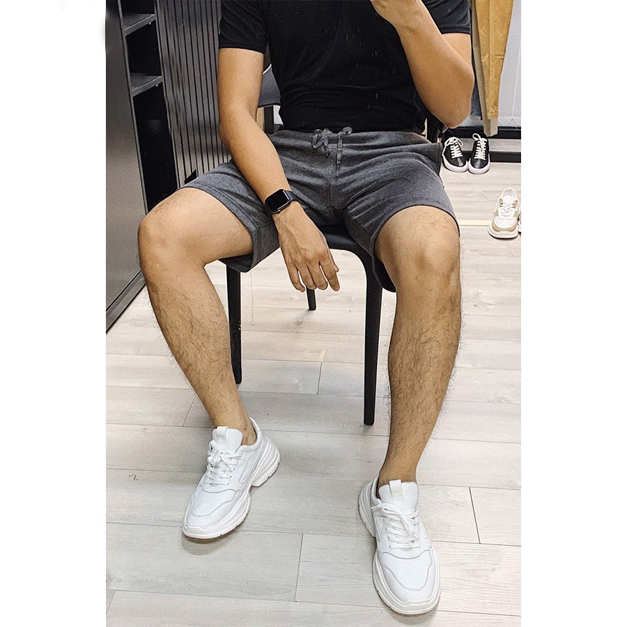 Quần short nỉ cao cấp Thiên Ân phong cách thời trang hiện đại, màu xám vải không xù lông, co dãn tốt  QL - 002 | BigBuy360 - bigbuy360.vn