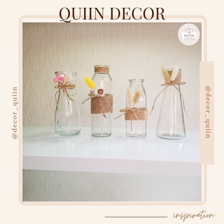 [Ảnh thật kèm video] Bình bông 🌸lọ cắm hoa khô thủy tinh tam giác vuông tròn thắt eo decor phòng trang trí bàn