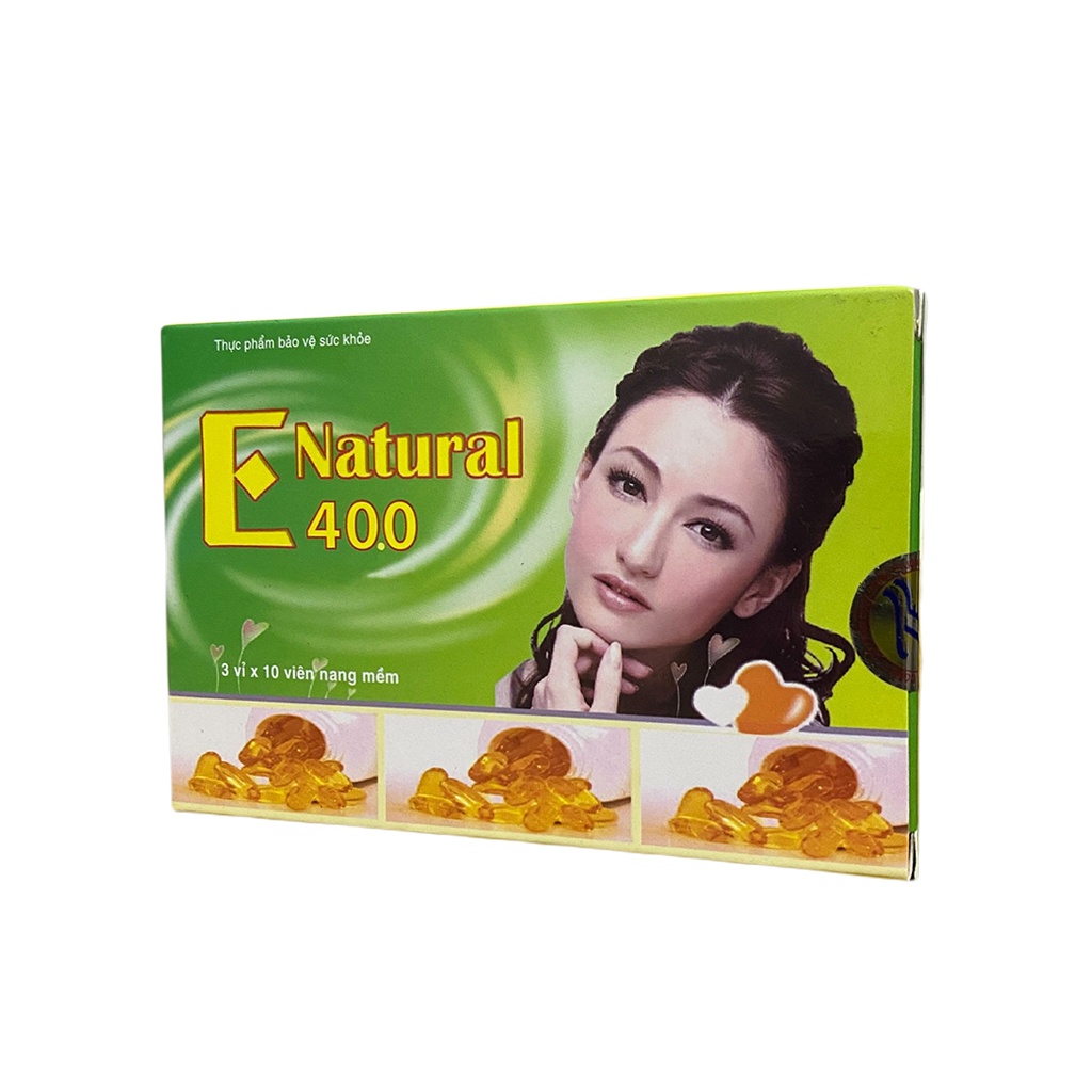 Bổ Sung Vitamin E - E Natural 400 Hộp 30 Viên Hỗ Trợ Làm Giảm Lão Hóa Da,Giảm Nám Giúp Da Sáng Mịn