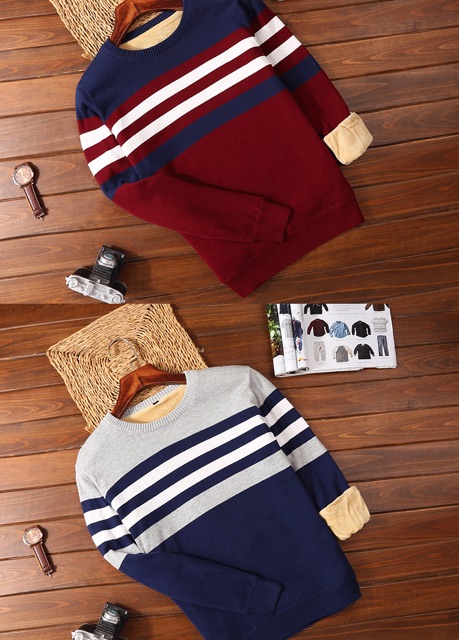 Áo len nam lót lông cực ấm