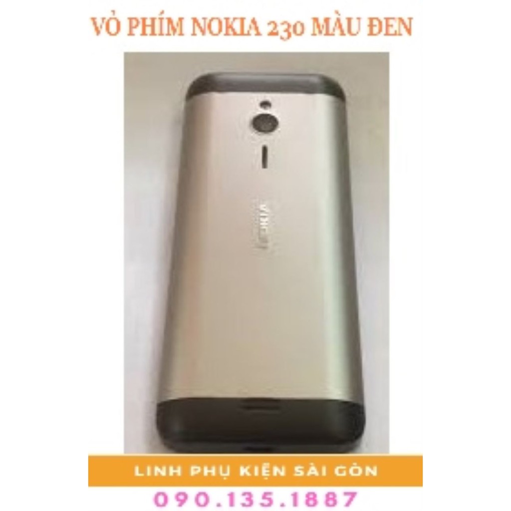 VỎ PHÍM NOKIA 230 MÀU ĐEN KHÔNG SƯƠN KHÔNG PHÍM