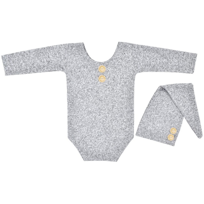 Bộ Trang Phục Chụp Ảnh Gồm Mũ Vải Mềm Và Khăn Trùm Đầu Dễ Thương Cho Bé Sơ Sinh