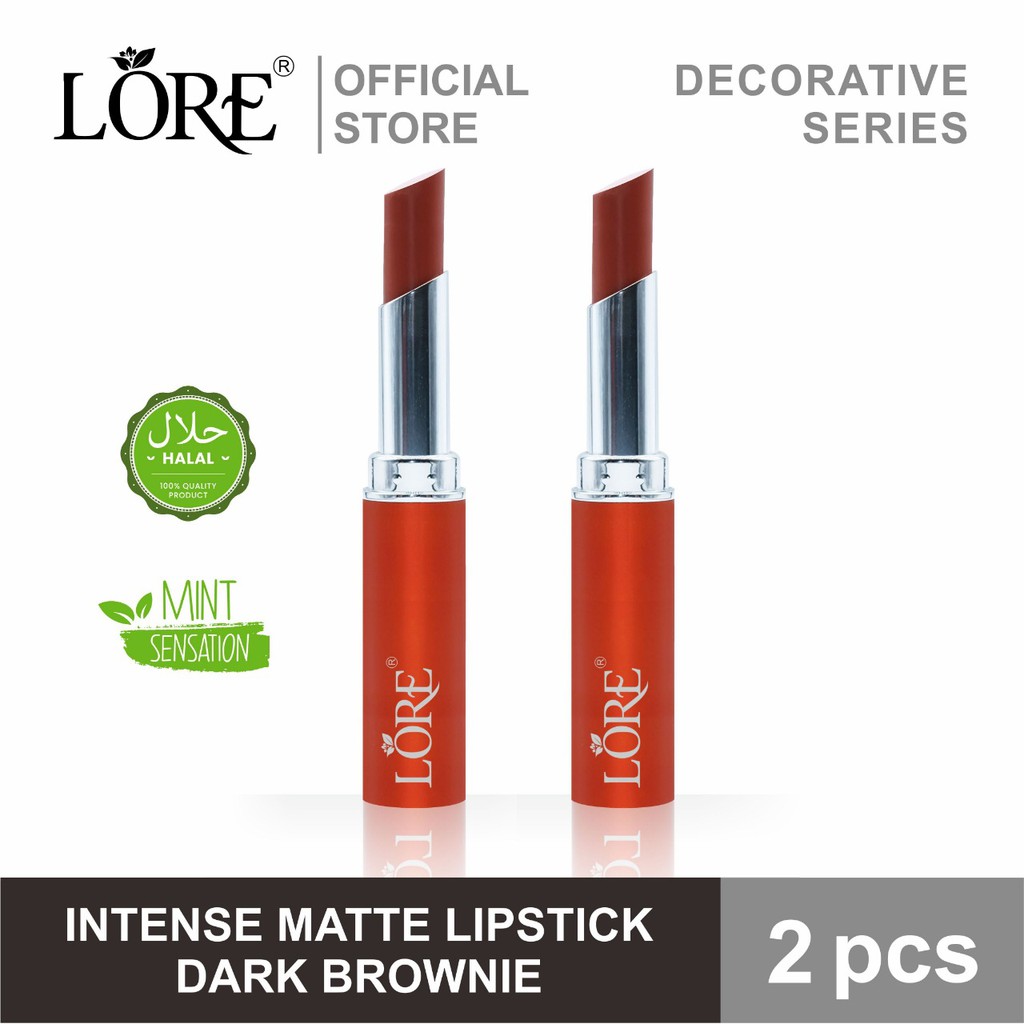 (hàng Mới Về) Set 2 Son Lì Màu Nâu Đậm Lore Intense 2.5 Gr