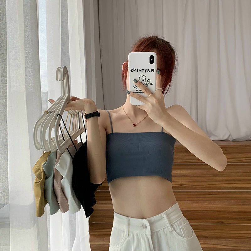 Áo lót bra quây ngực 2 dây su cao cấp đẹp giá rẻ Free Size từ 40 đến 65Kg - Áo hai dây siêu ôm nâng ngực, tạo dáng cơ th