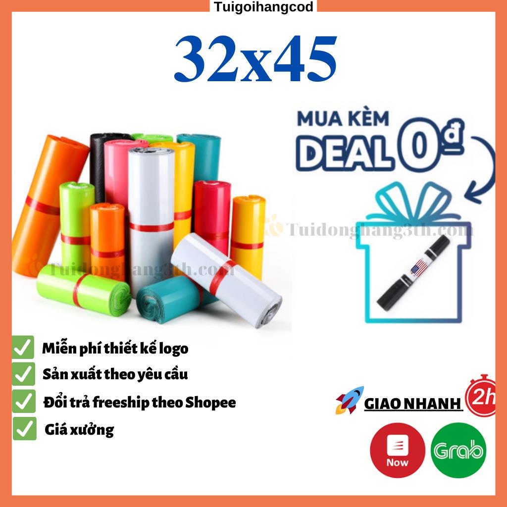 Túi gói hàng niêm phong túi bóng đóng hàng KT 32X45,Tuigoihangcod