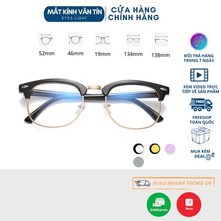 Gọng kính cận nam nữ T237 mắt kính tròn chất liệu nhựa Poly cao cấp