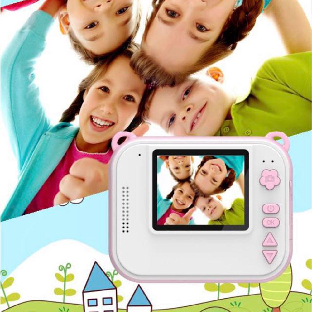 Máy ảnh trẻ em mini kỹ thuật số tức thì 2 inch DIY tự động in ảnh đen trắng
