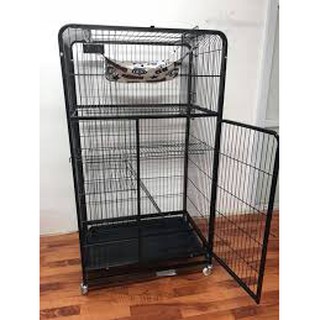 Lồng chuồng mèo nan ống 2 tầng cao 68cm- Phụ kiện chó mèo