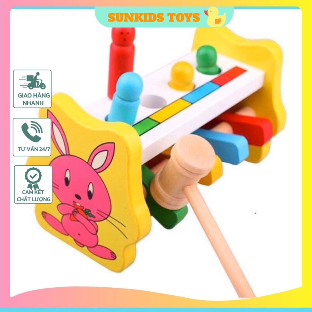 Bộ đồ chơi gỗ đập chuột vận động cho bé