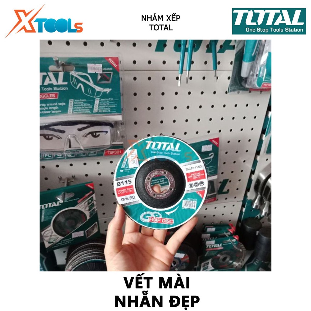 Nhám xếp độ nhám TOTAL | đĩa nhám xếp độ nhám 40 - 80 phù hợp đánh bóng thép, gang và tấm thép [CHÍNH HÃNG][XTOOLs]