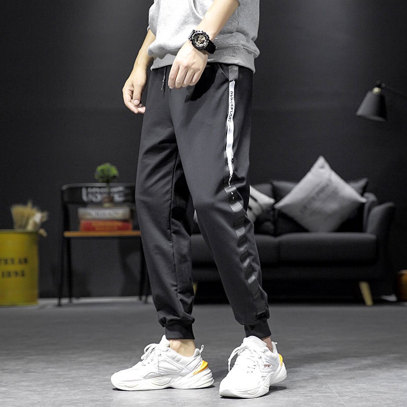 Quần Dài Thể Thao Kẻ Sọc Thoáng Khí Nhanh Khô Thiết Kế Đơn Giản Thời Trang Mùa Xuân Cho Nam