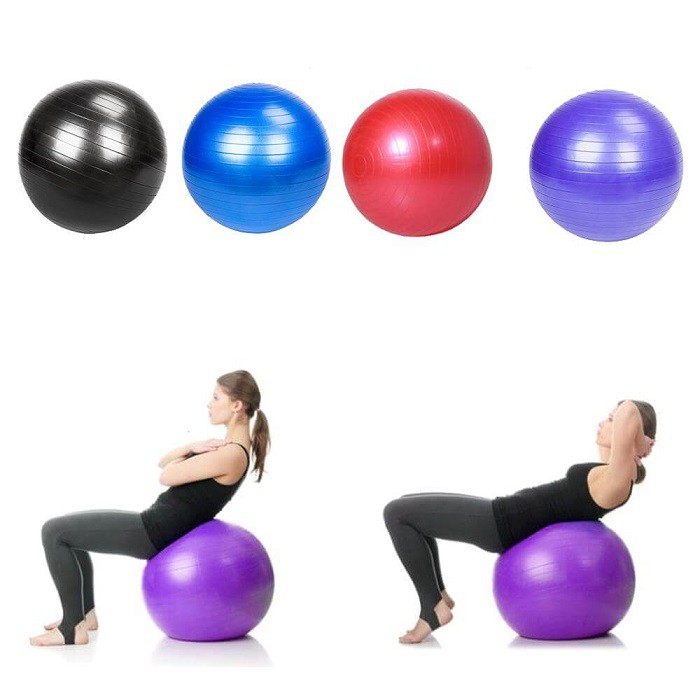 Bóng Tập Gym, Tập Yoga Loại Trơn 65cm, 75cm | Tặng bom + kim