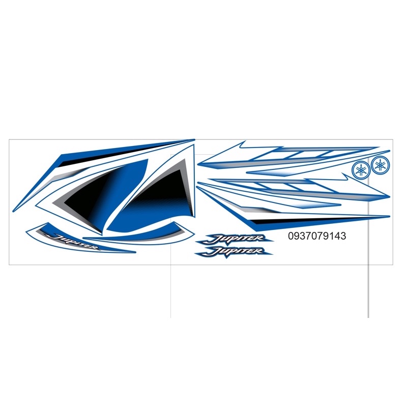 ( Quí khách vui lòng mang ra tiệm cho thợ dán ) Jupiter mx dán xe xanh gp
